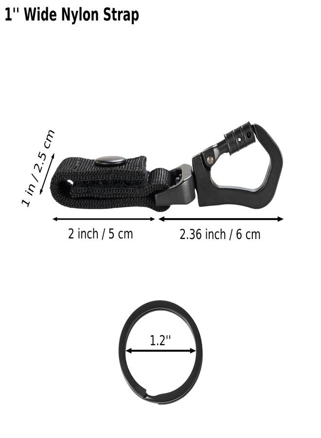 VEPKOIT Belt Loop Key Holder for Men with Key Rings, Heavy Duty Key Ring Holder with Self-Locking Metal Gate Clip, EDC Keychain Accessories Men Key Chain, Outdoor Carabiner Key Ring Clip Car Key Chain for Men - Image 3